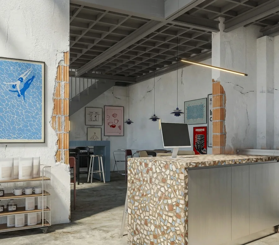 Jaza brunch cafe on the ground floor of Aranka hotel, Budva